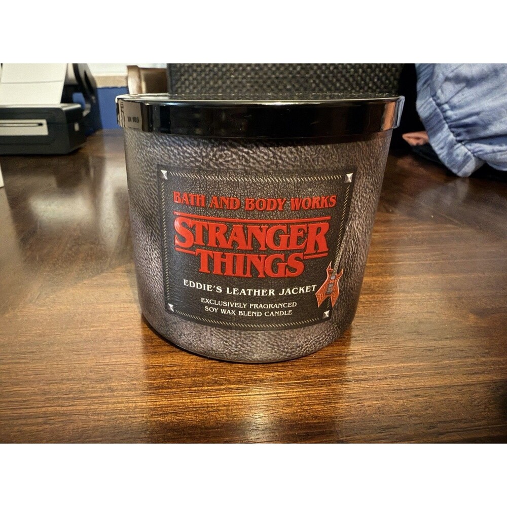 Bath & Body Works Stranger Things Eddie's Leather Jacket Candle 14.5 oz Jar - Picture 2 of 6
